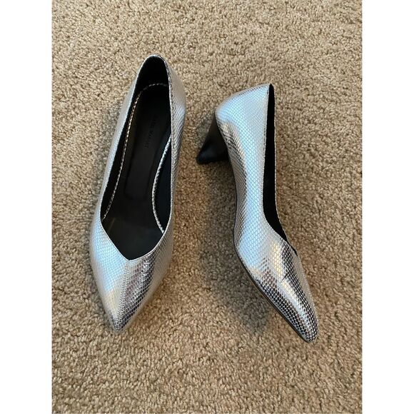 ISABEL MARANT Poomi Metallic Pumps In Silver, Size EU 40 / US 9, MSRP $556 - Picture 3 of 10